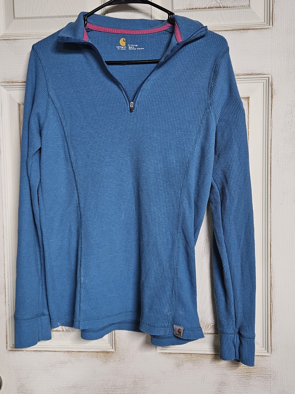 Carhartt Women’s Blue Quarter-Zip Thermal Sweater